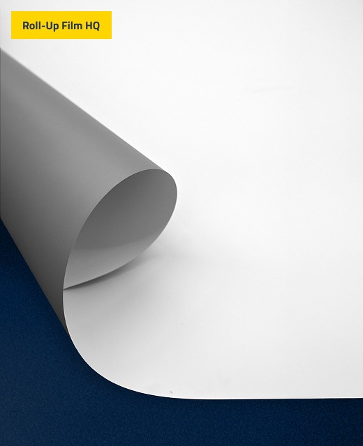 Roll-Up Film HQ mit silbergrauer Rückseite