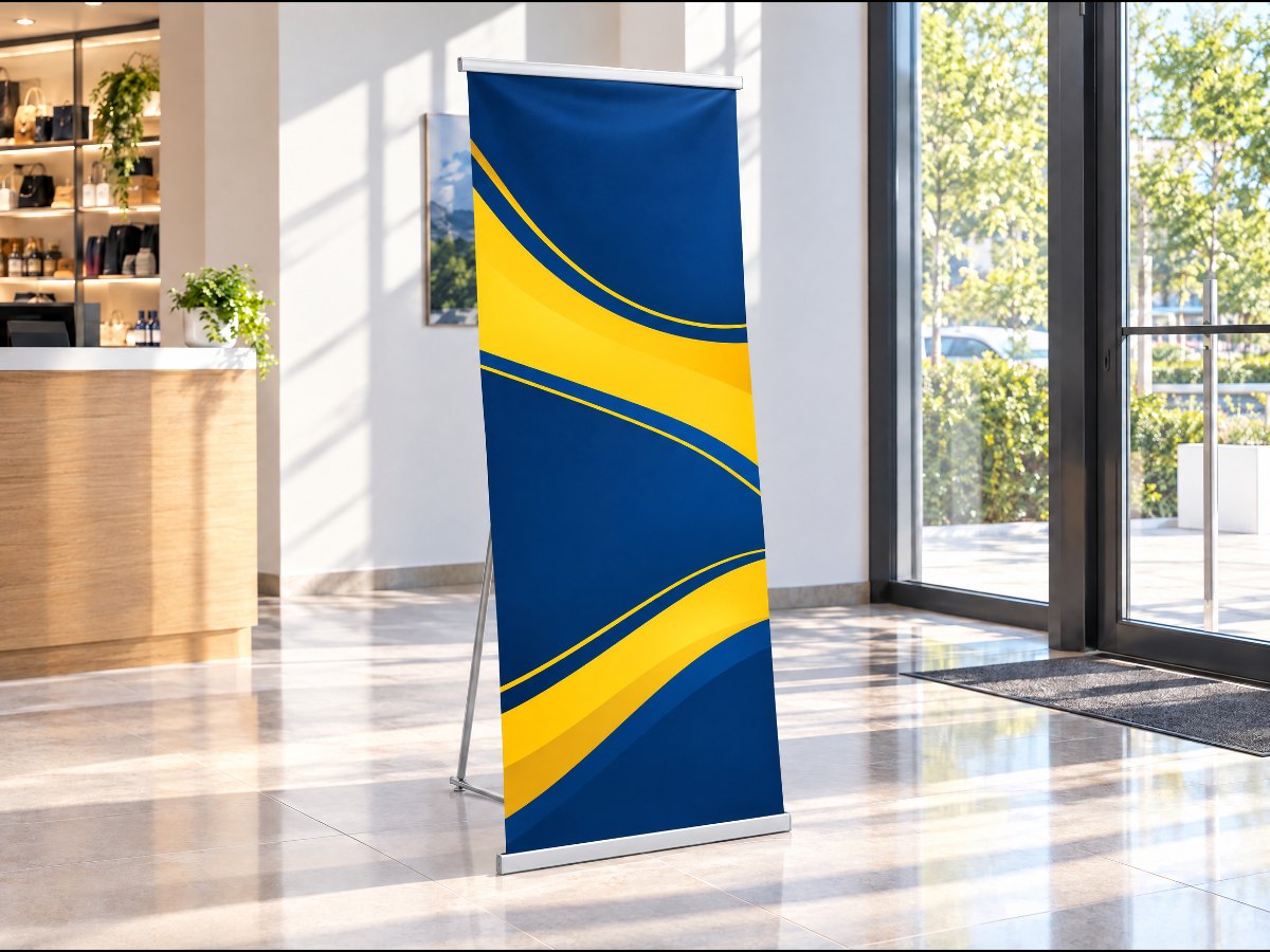 L-Banner mit neuem Druck
